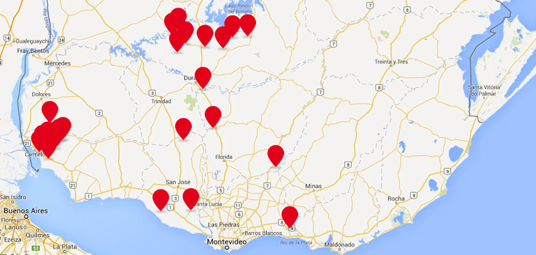 Dónde trabajamos - Uruguay